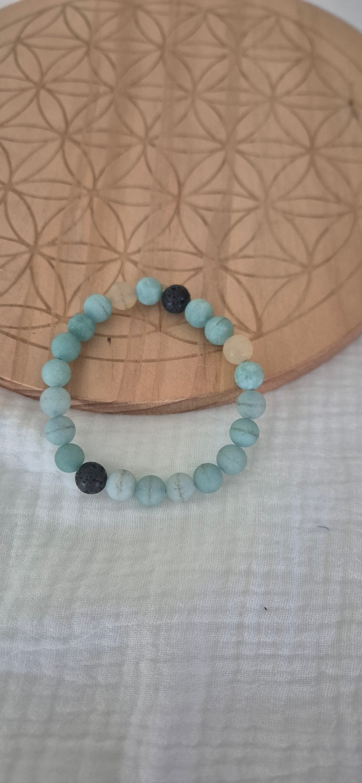 "Breath & Serenity" Bracelet – Amazonite & Lava Stone