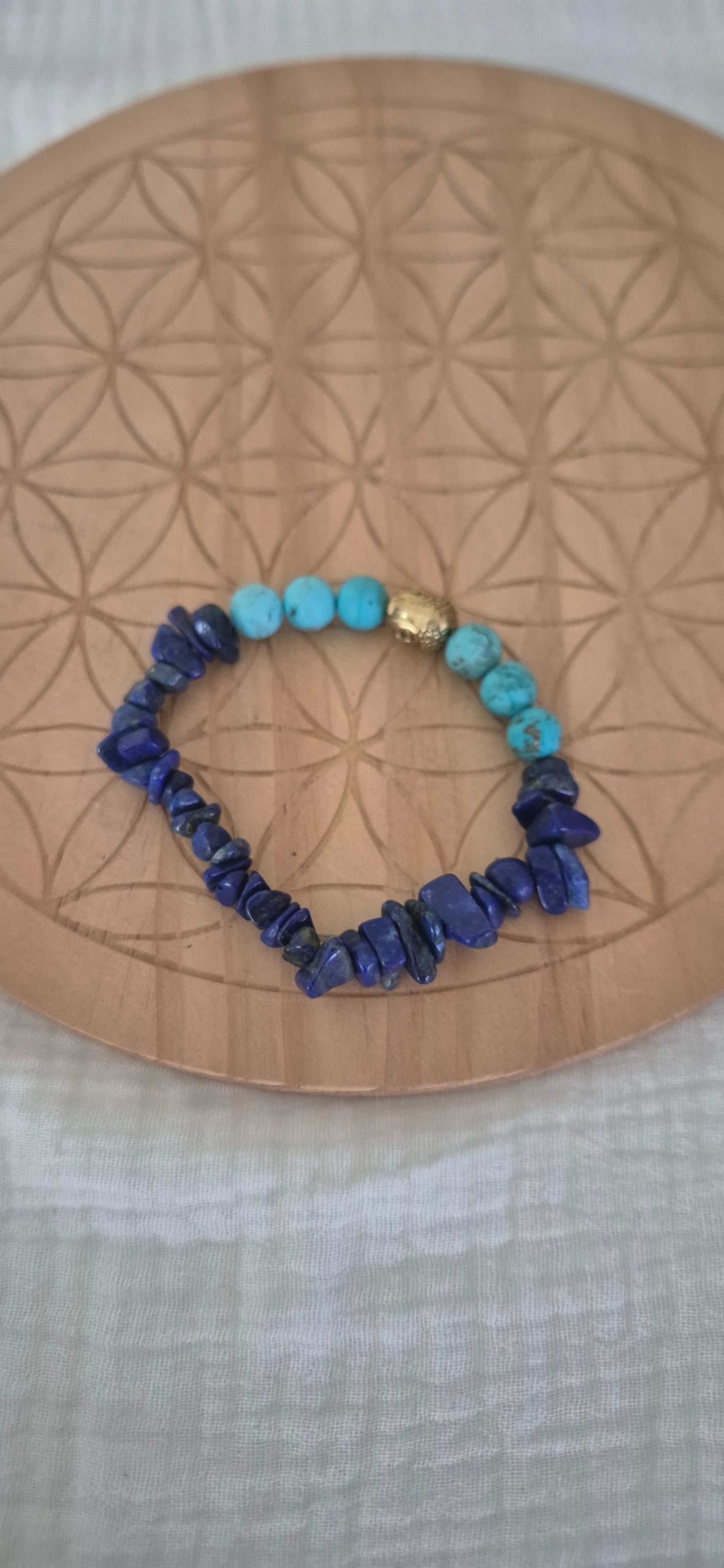 "Wisdom & Serenity" Bracelet – Lapis Lazuli, Turquoise & Buddha