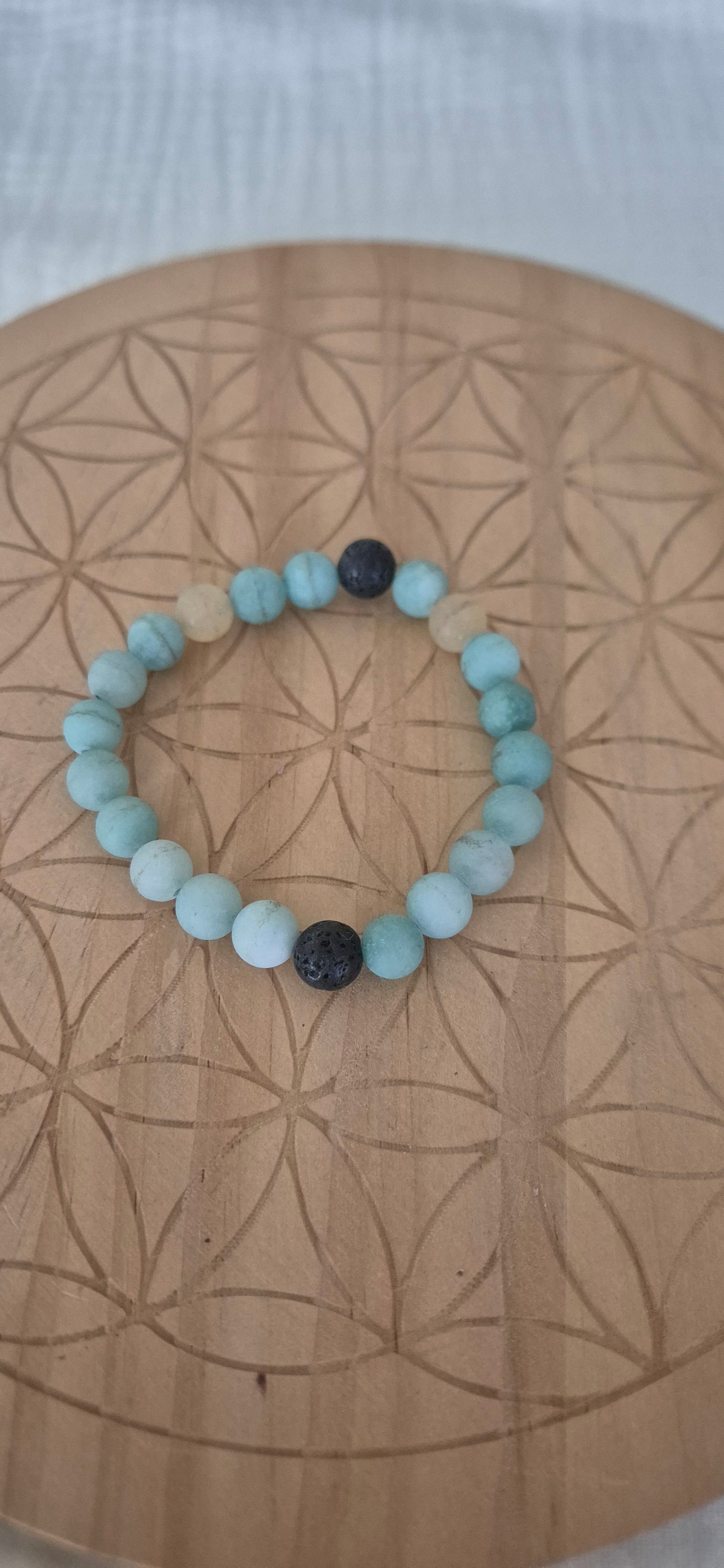 "Breath & Serenity" Bracelet – Amazonite & Lava Stone