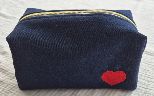 Trousse de toilette "La Tokyo Cœur" – Taille M – Pièce Unique