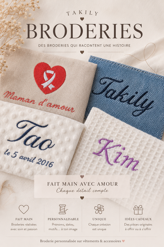Création personnalisée sur commande — Cousu main & brodé