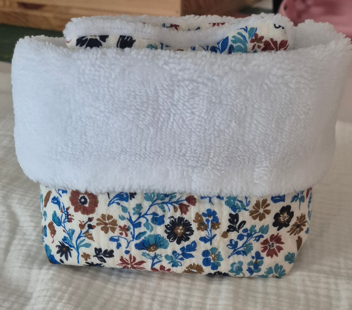 Lingettes Aura + Panière Romy — Jardin Bohème