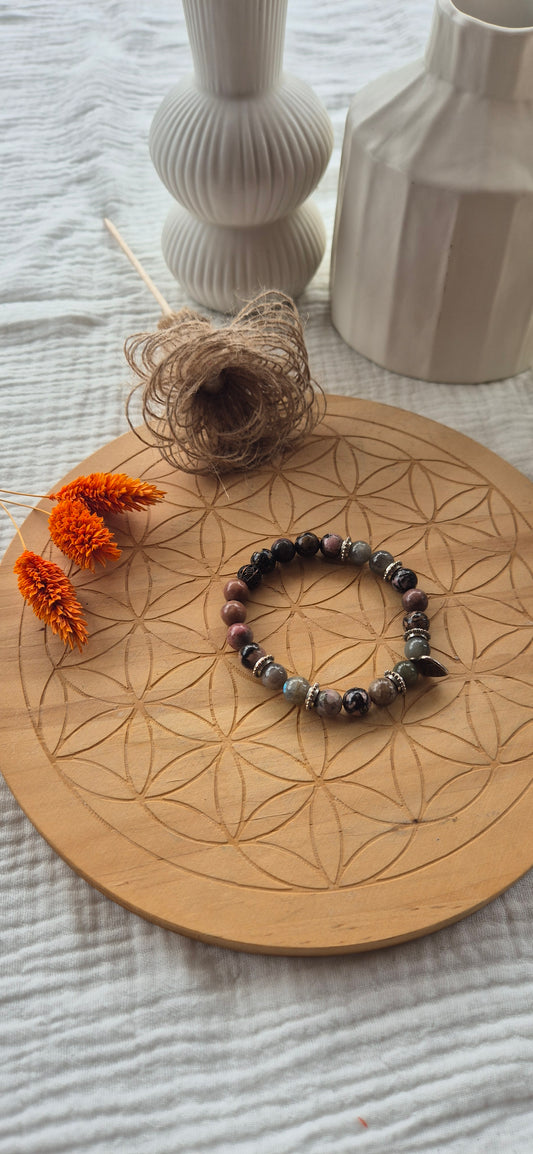Bracelet "Magie & Ancrage" – Labradorite AAA & Turquoise Africaine