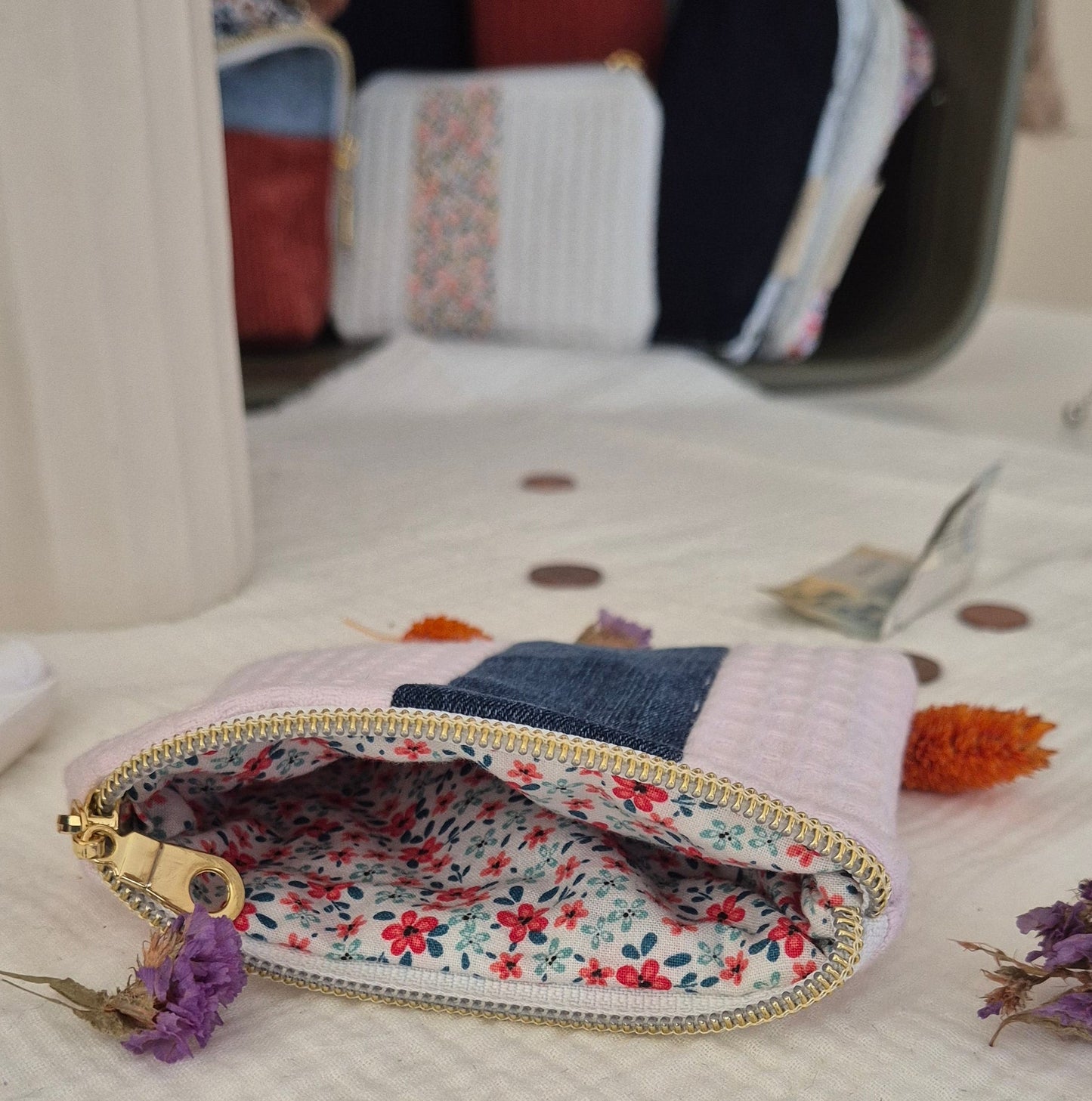 Porte-monnaie "Le Lana Denim" – Pièce Unique