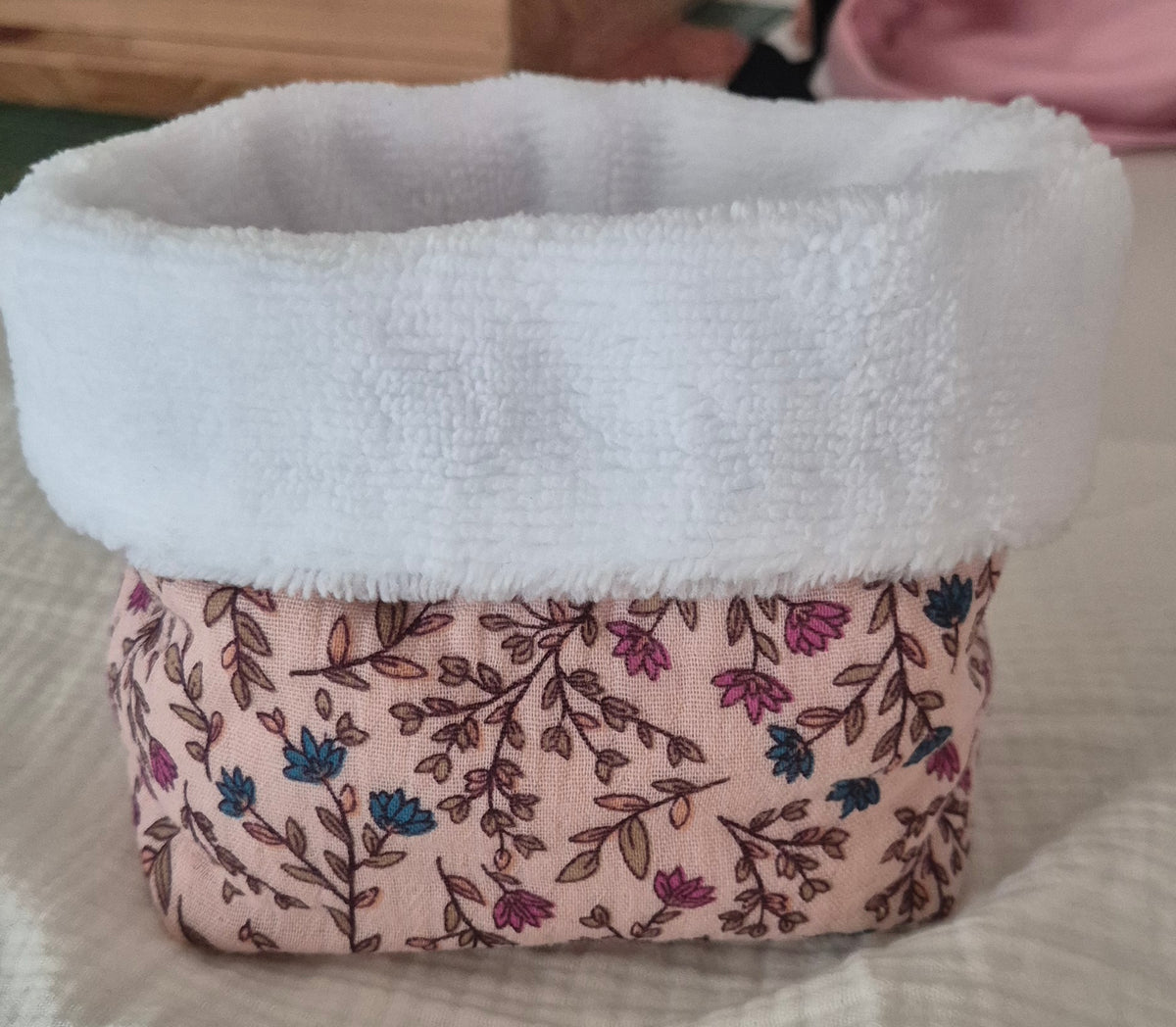 Lingettes Aura + Panière Romy — Douceur Fleurie