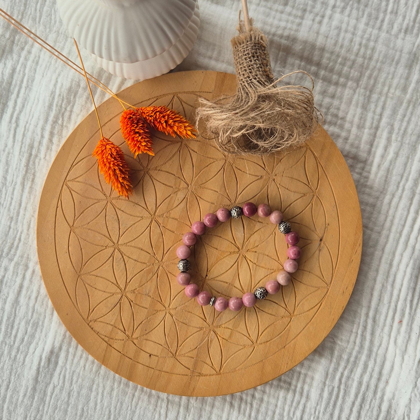 "Sweetness & Serenity" Bracelet – Natural Rhodonite