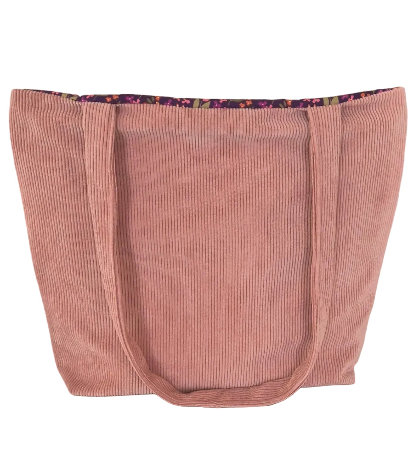 Kyoto Guimauve — Tote bag en velours côtelé rose | Pièce unique