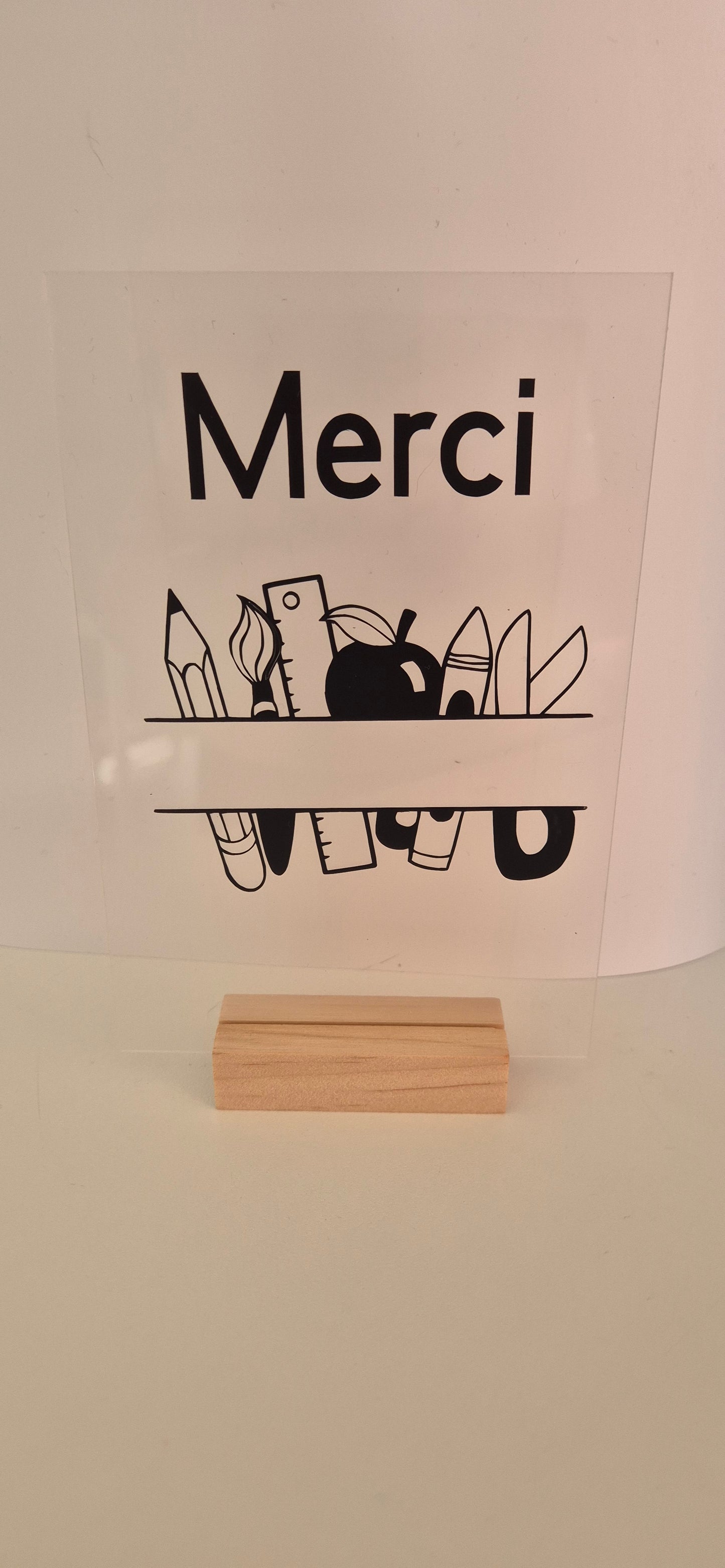 Cadre Message du Cœur – Plexi personnalisé