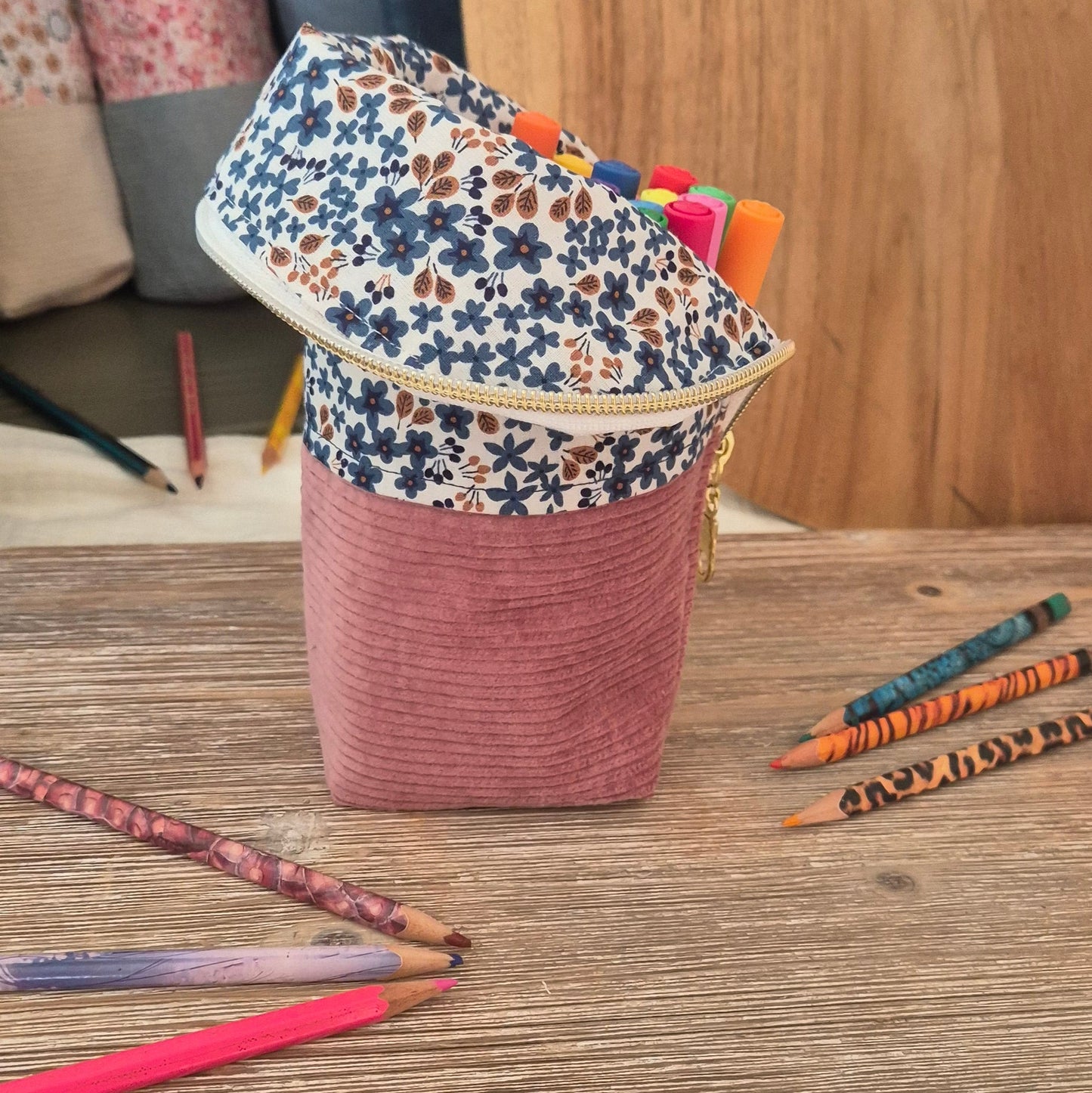 Trousse "La Sol Myosotis" – Pièce Unique