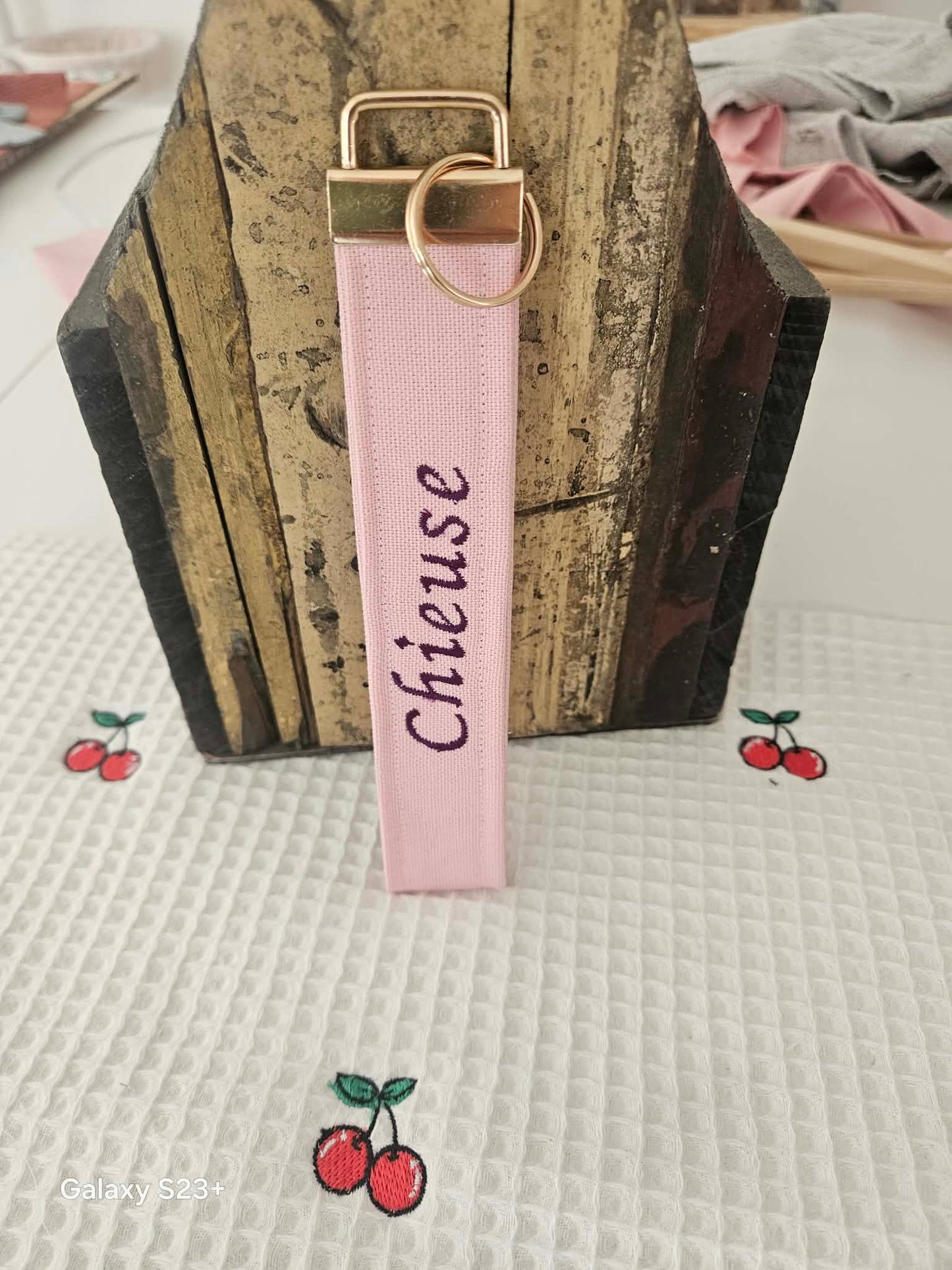 Dragonne Porte-Clé Brodée Personnalisable
