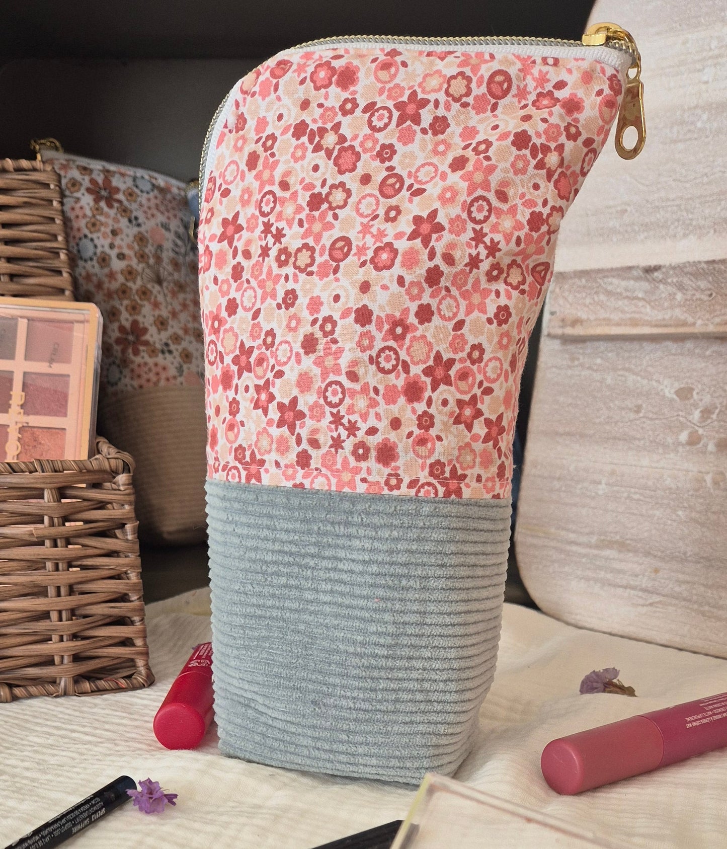 Trousse "La Sol Fleur Bleue" – Pièce Unique