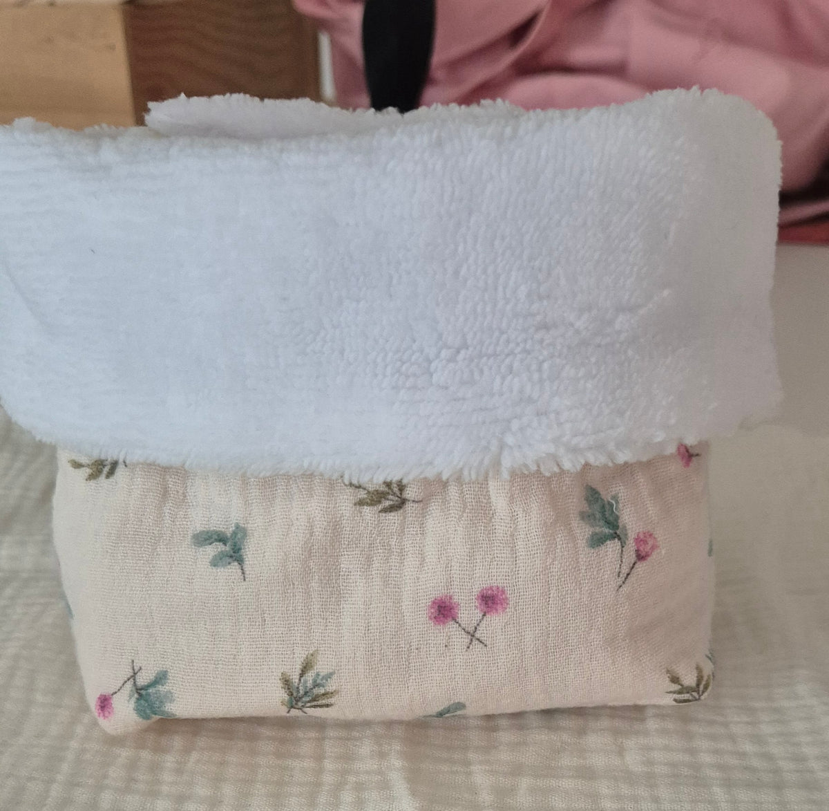 Lingettes Aura + Panière Romy — Petites Fleurs